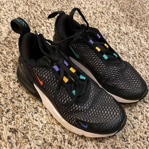 Kids Girls Nike Air Max 270 Muti Color Sneakers Tennis Shoes Size 12